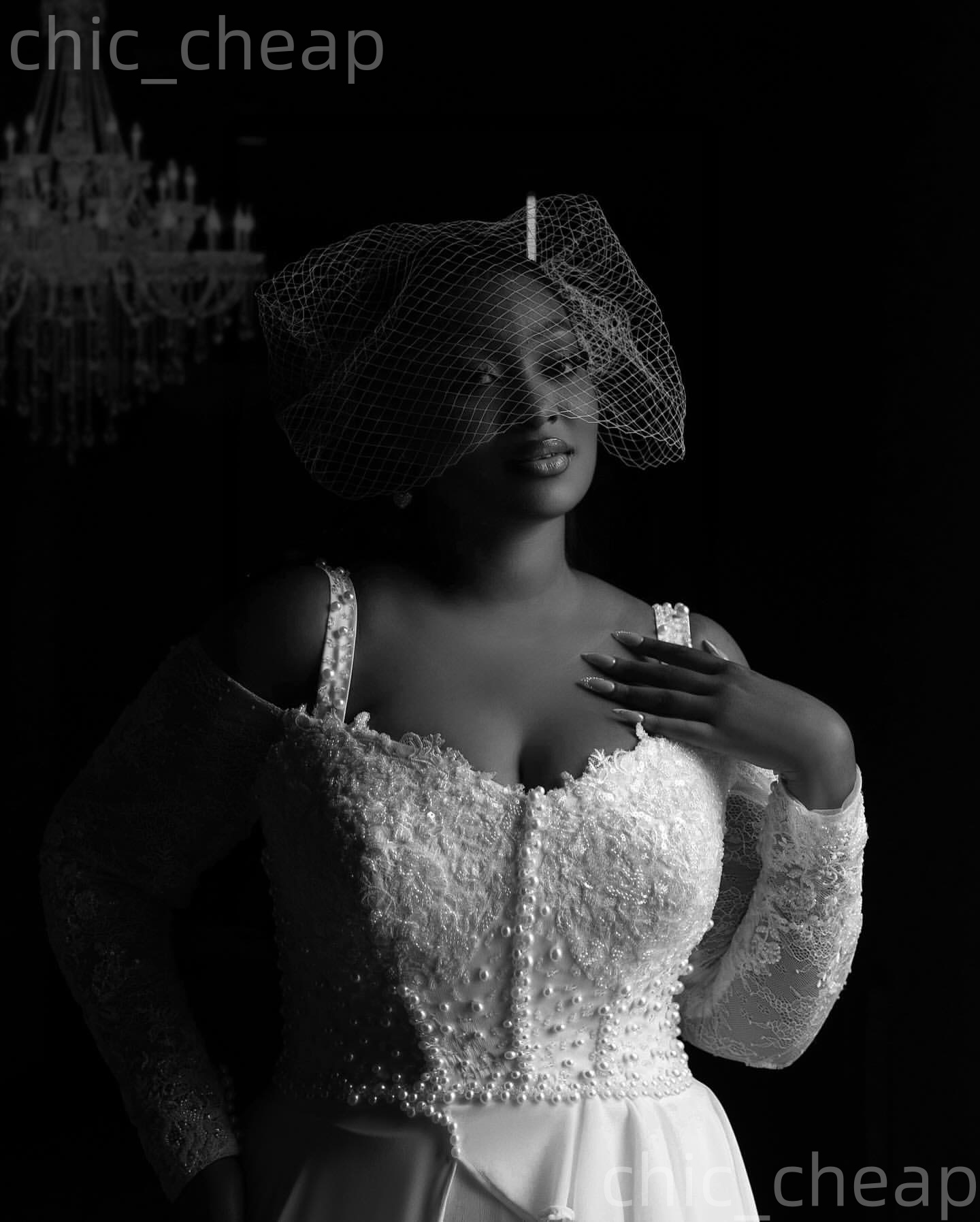 African Aso Ebi 2026 White A-line Jumpsuits Wedding Dress Spaghetti Lace Full Sleeves Chiffon Vintage Bridal Gowns Dresses ZJ233w