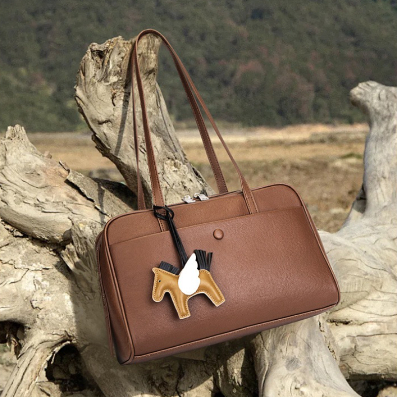 283M79 30 Soft Genuine Leather Canvas Satchel Bag Vintage Shoulder Bag Large Capacity Boston Laptop Tote Commuter Handbag