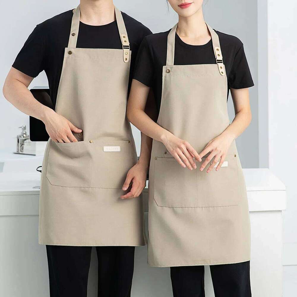 1 Piece Chef Apron Unisex Waterproof Canvas Durable for Restaurant Hotel Baking Beauty Salon Nail Art Kitchen Cooking S260205 76b