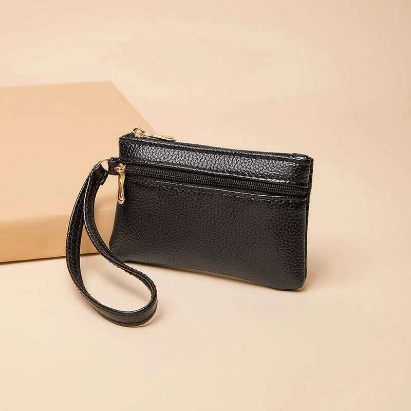 Fashionable Women's Small Purse; PU Leather Card Holder; Coin Wallet; Zipper Keychain Clutch; Mini Wallet Y260206