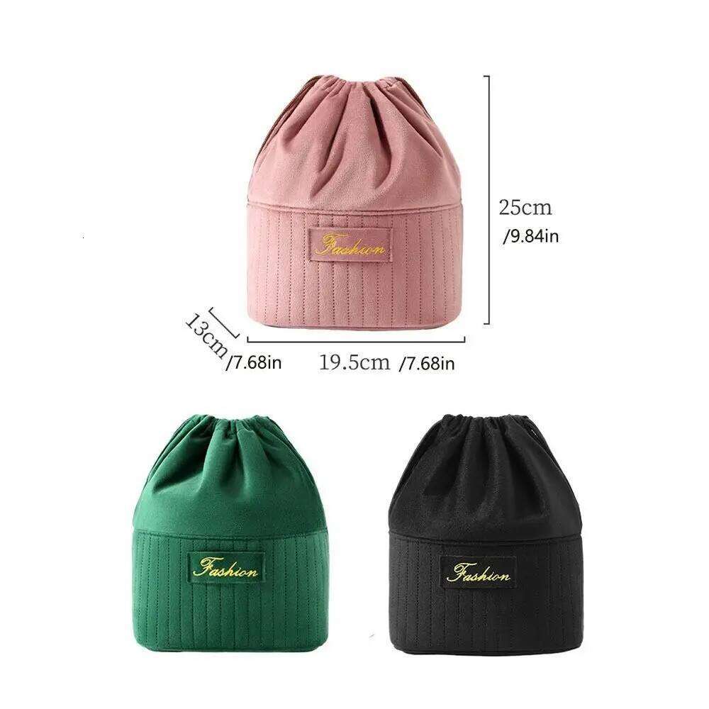 Large Capacity Drawstring Makeup Partition Design Vertical Style Toiletry Lightweight Thickened Cosmetic Bag Travel Use Y260206