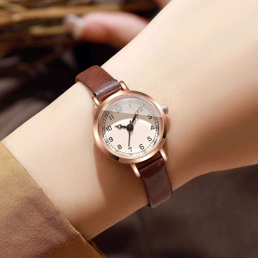 Fashion Small Arabic Dial Women Quartz Watch Elegant Ultra-thin Leather Strap Wristwatch Reloj Mujer Girls Clock Gift Z260206