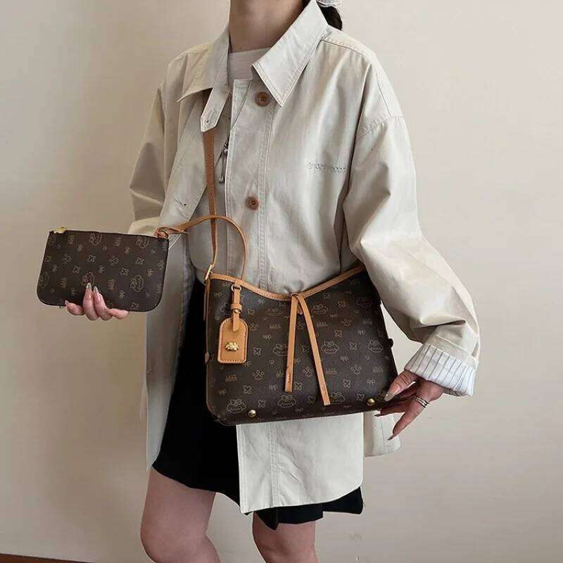Ladies Tote Bag Made Of Premium Leather Featuring High-End Paris Elegant Vintage Commuter Look Y260205