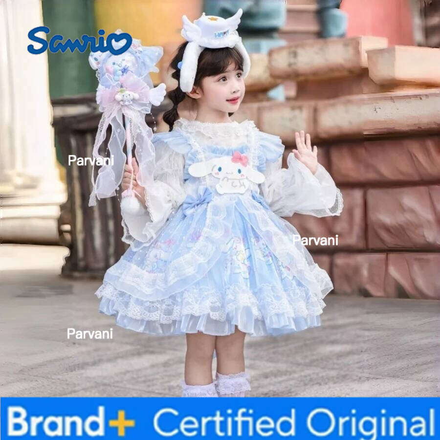 Sanrio Cinnamoroll Winter Princess Dress for Girls Baby Lolita birthday gift puffy Children's cute and sweet cartoon dress H260206 - view 6
