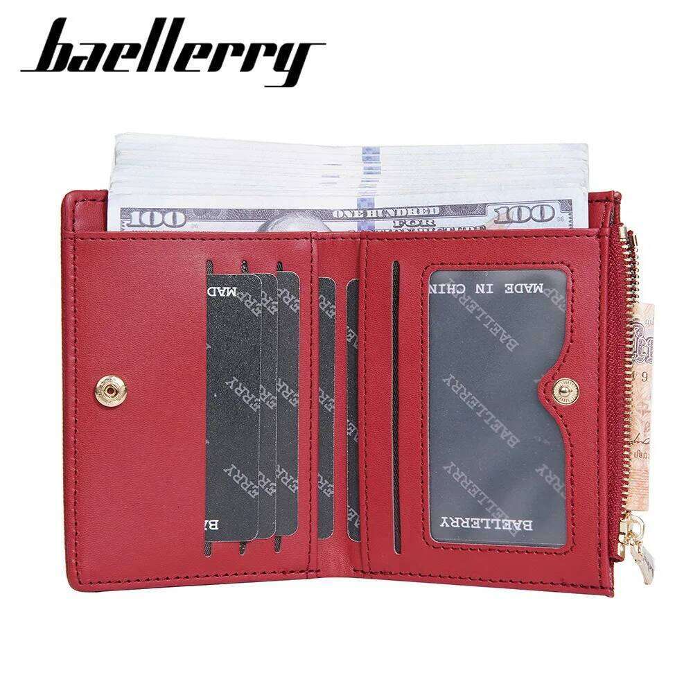 Baellerry Cute Small Purse for Women 2025 - PU Zipper Coin Pouch with Wristlet, Travel Mini Card Holder Y260206