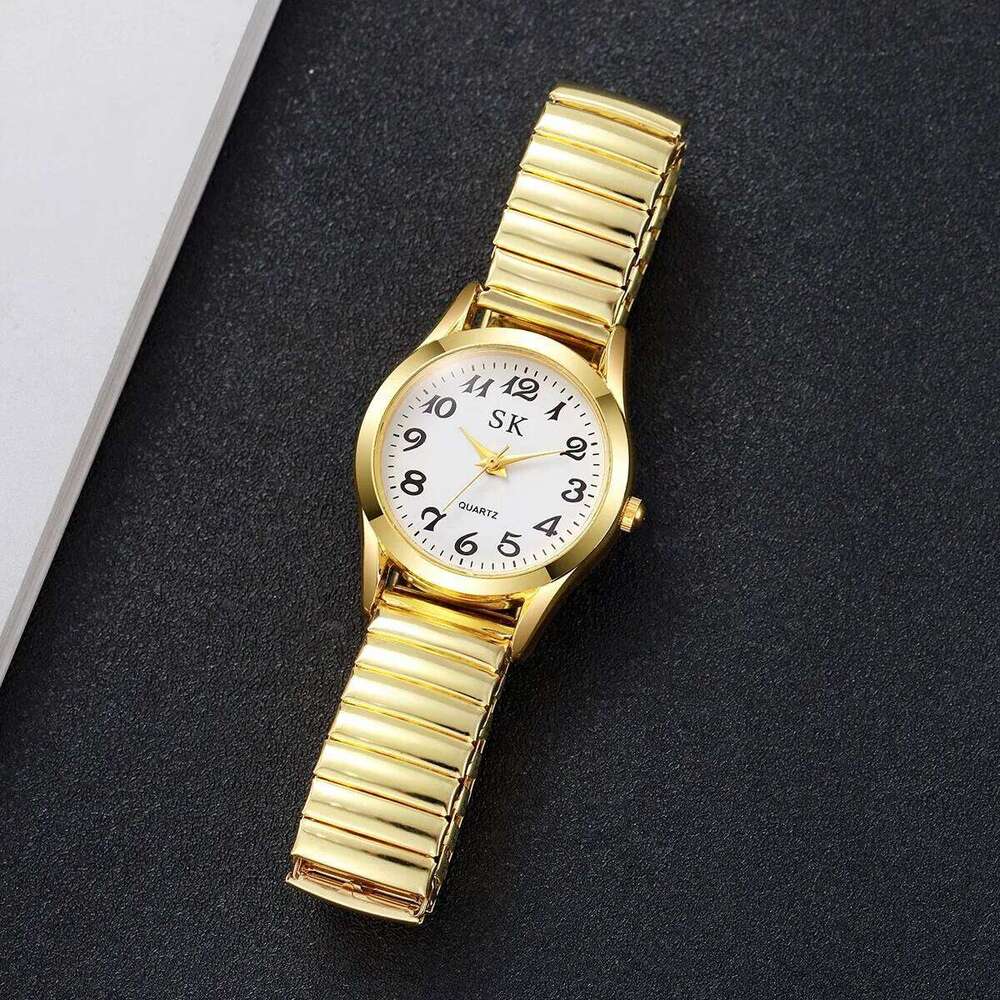 5PCS Fashion Small Roma Dial Women Quartz Watch Bracelets Set Elegant Elastic Band Ladies Wristwatch Reloj MujerWithout Box Z260206
