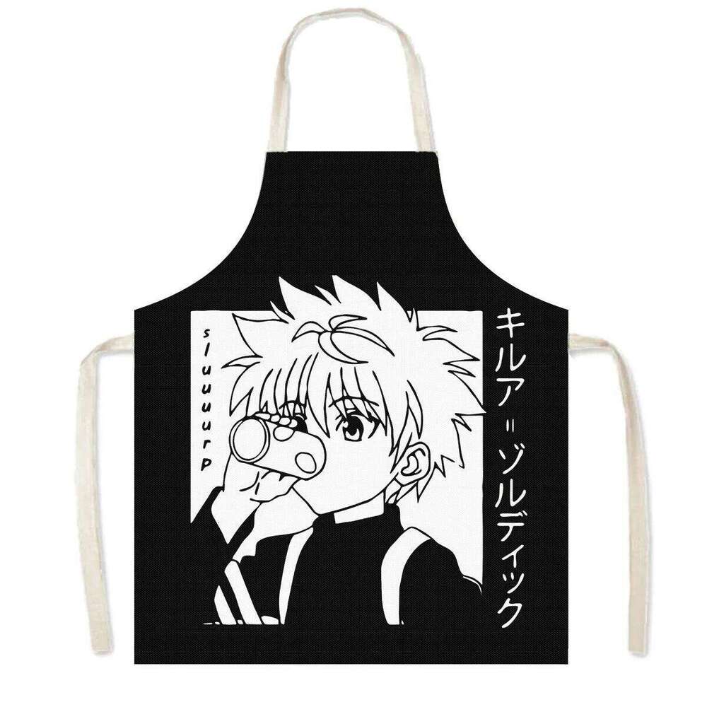 Anime Death Note / HUNTERxHUNTER Kitchen Aprons Harajuku Home Cleaning Clothing Linen Pinafore Waterproof Chef Cooking Apron S260205