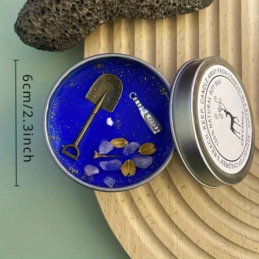 Crystal Dried Flower Scented Atique Copper Accessories Aromatherapy Silver Tin Can Handmade Candles S260205