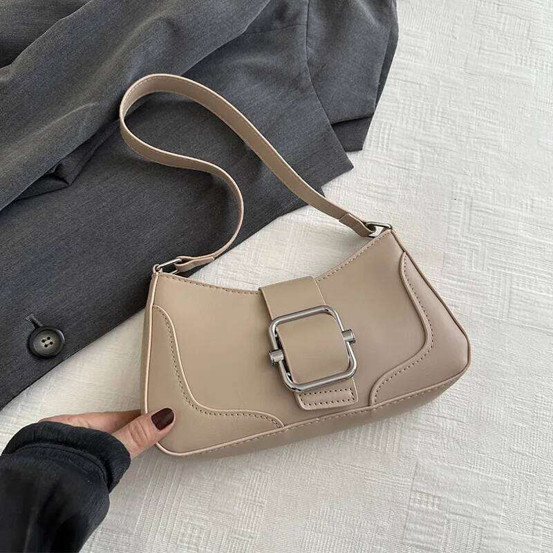 Women Shoulder Bag Fashion Solid PU Leather Handbags And Purses Casual Ladies Crossbody For Daily Used Y260205