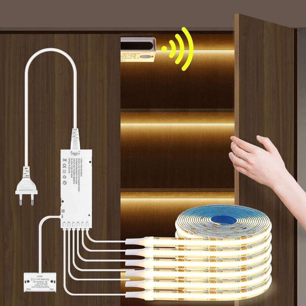 12V COB Strip Light Smart Double Sensor Switch Cabinet lights for your room Lighting Dupont LED Tape Door Open Light-ON Z260206