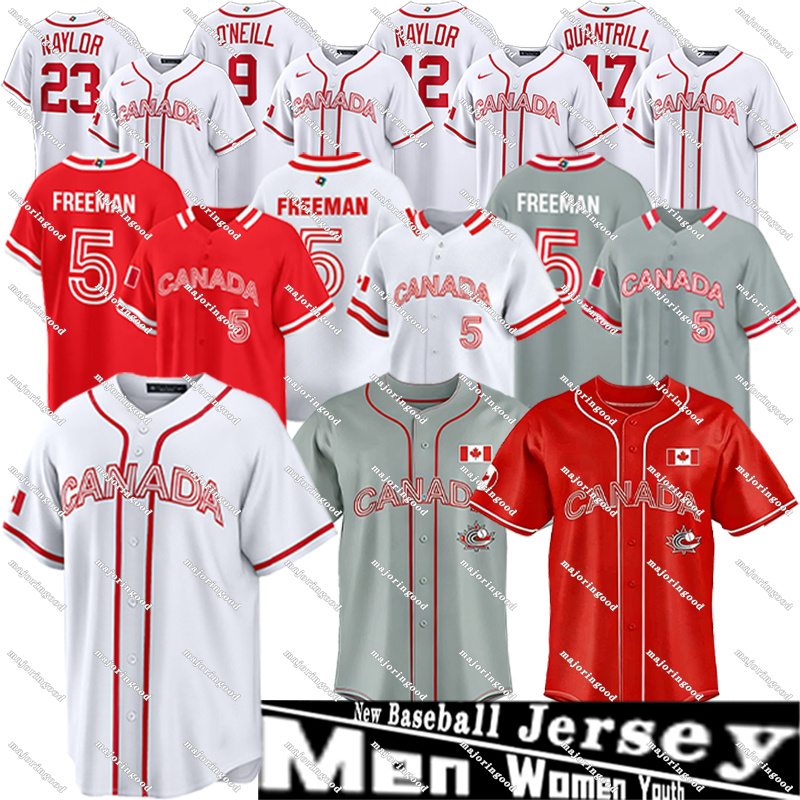 Team Canada Baseball jersey 2026 WBC Jersey World Baseball Classic Freddie Freeman Otto Lopez Denzel Clarke Jacob Robson Tyler O'Neill Abraham Toro Cal Quantrill