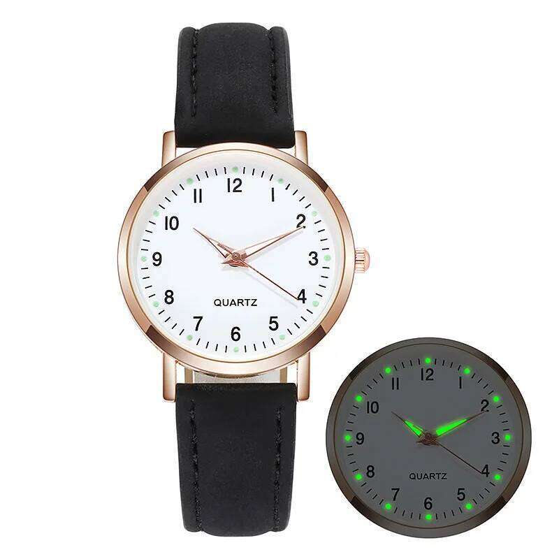 Fashion Watch For Women Leather Belt Watches Ladies Luxury Analog Quartz Luminous Wristwatch Clock Relogio Feminino Z260206