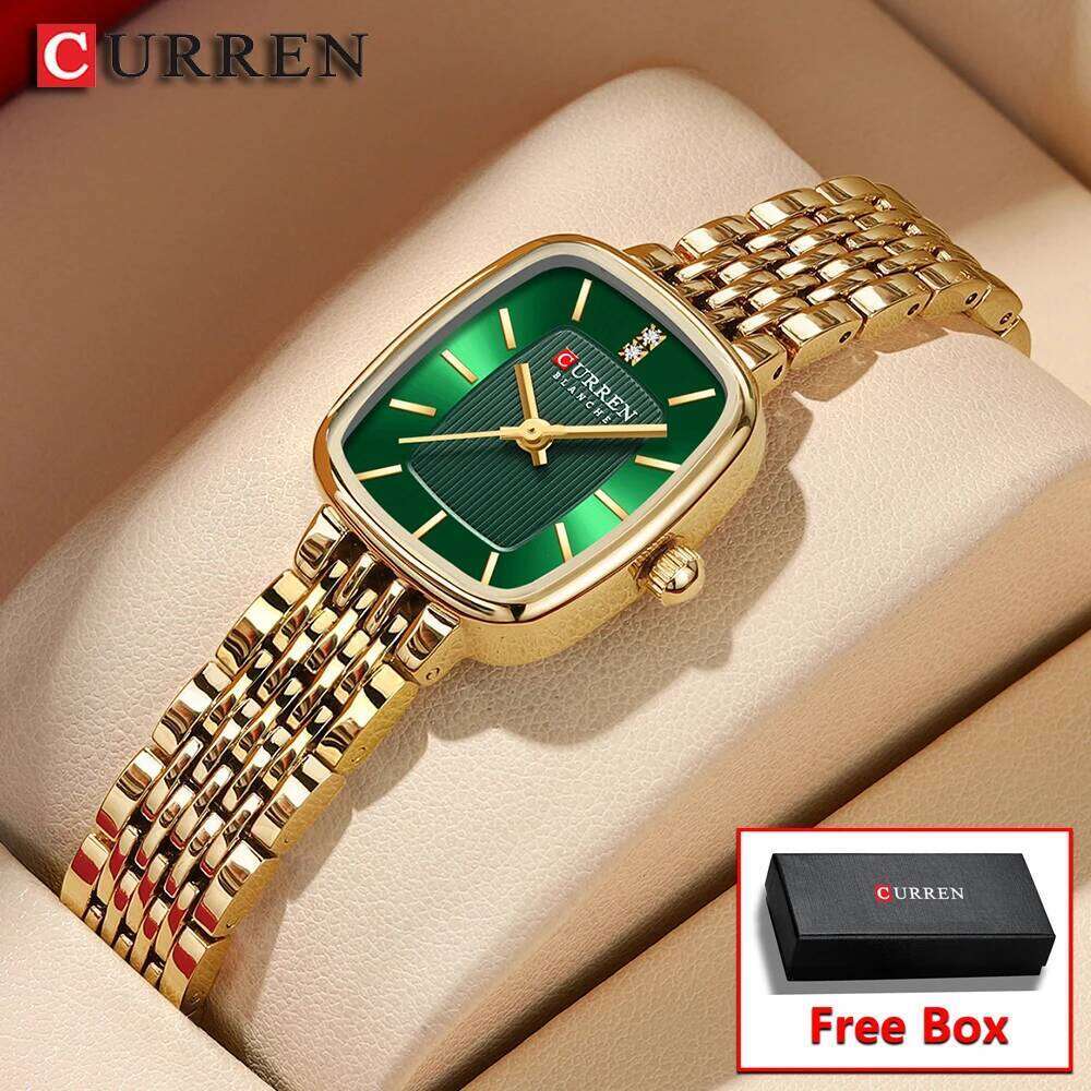 CURREN Brand Square Ladies Compact Fashion Simple Design With Watch Box Z260206
