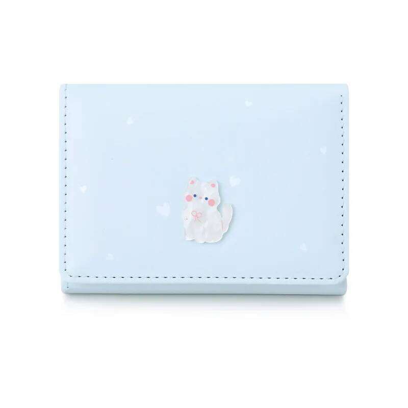 New original acrylic cute girl kitten wholesale ins versatile high-end women's short wallet Y260206