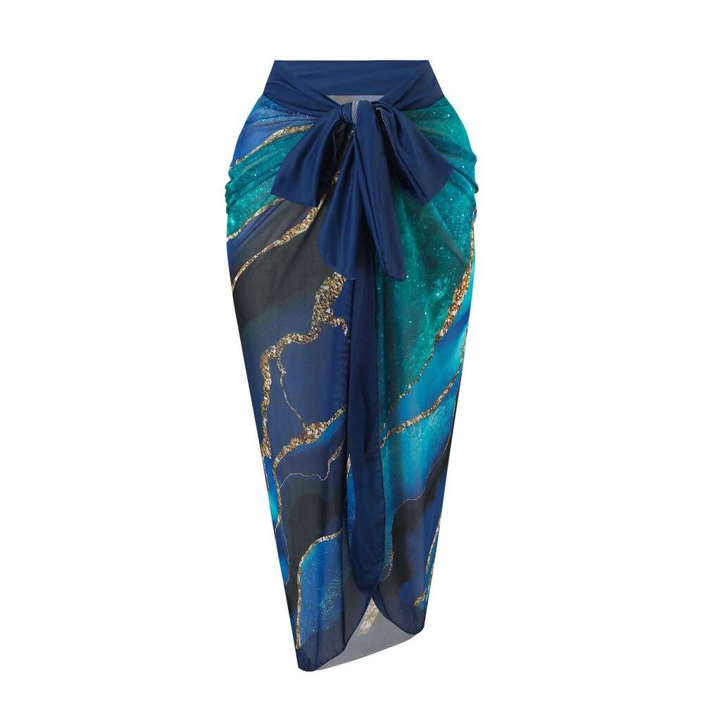 Summer New Custom-Made Digital Printed Bikini Swimsuit for Women Conservative Sun Protection One-Piece Gauze Skirt 2-P Z260206