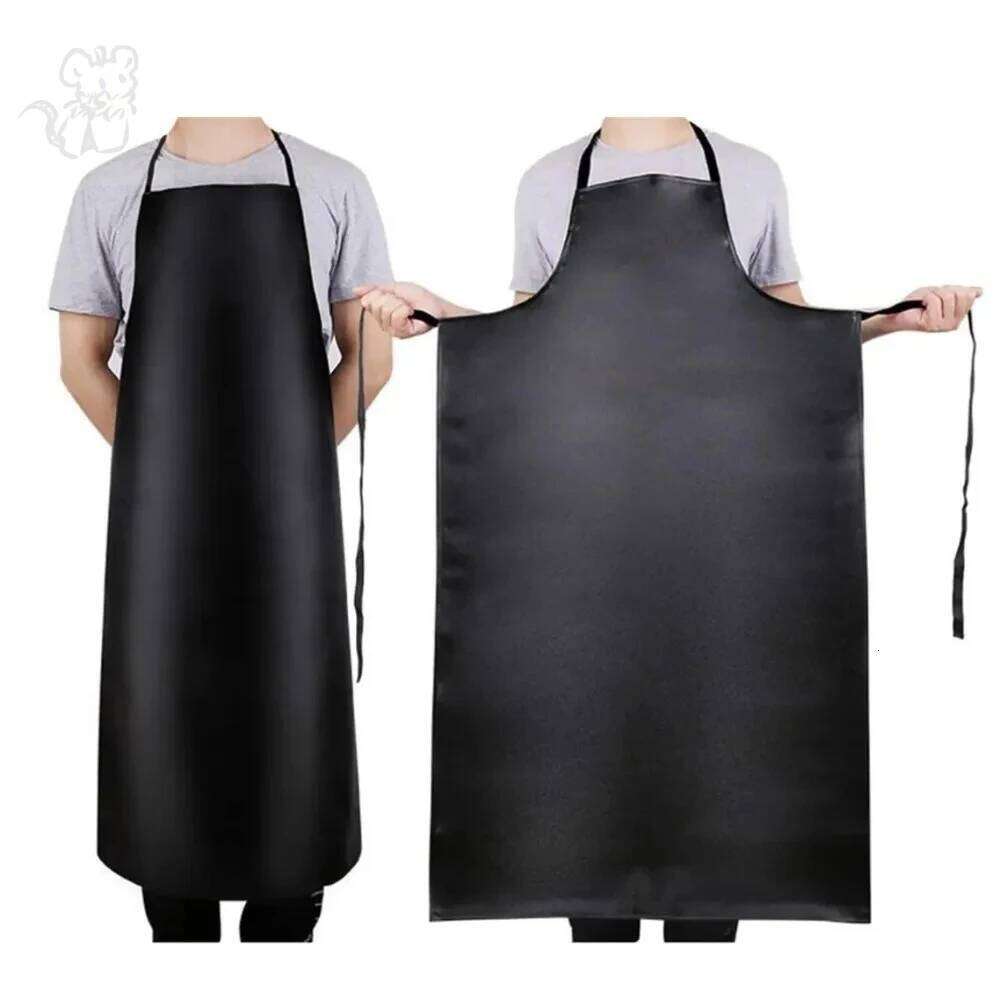 Heavy Duty Waterproof Dishwashing 40 Inch Work PU Leather Dishwasher for Men Cleaning Apron Lig S260205 e66