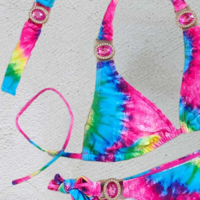 Sexy Bikinis 2026 Swimsuits With Rhinestones Women's Swimwear Female Push Up Bikini Beach Swim Wear Bathing Suits Pool Bather XJ260206