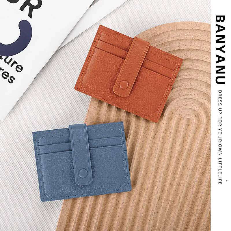 GUQIWT Leather ultra-thin for women Korea Multi-card card holder Mini wallet Driver's license simple small document bag Y260206