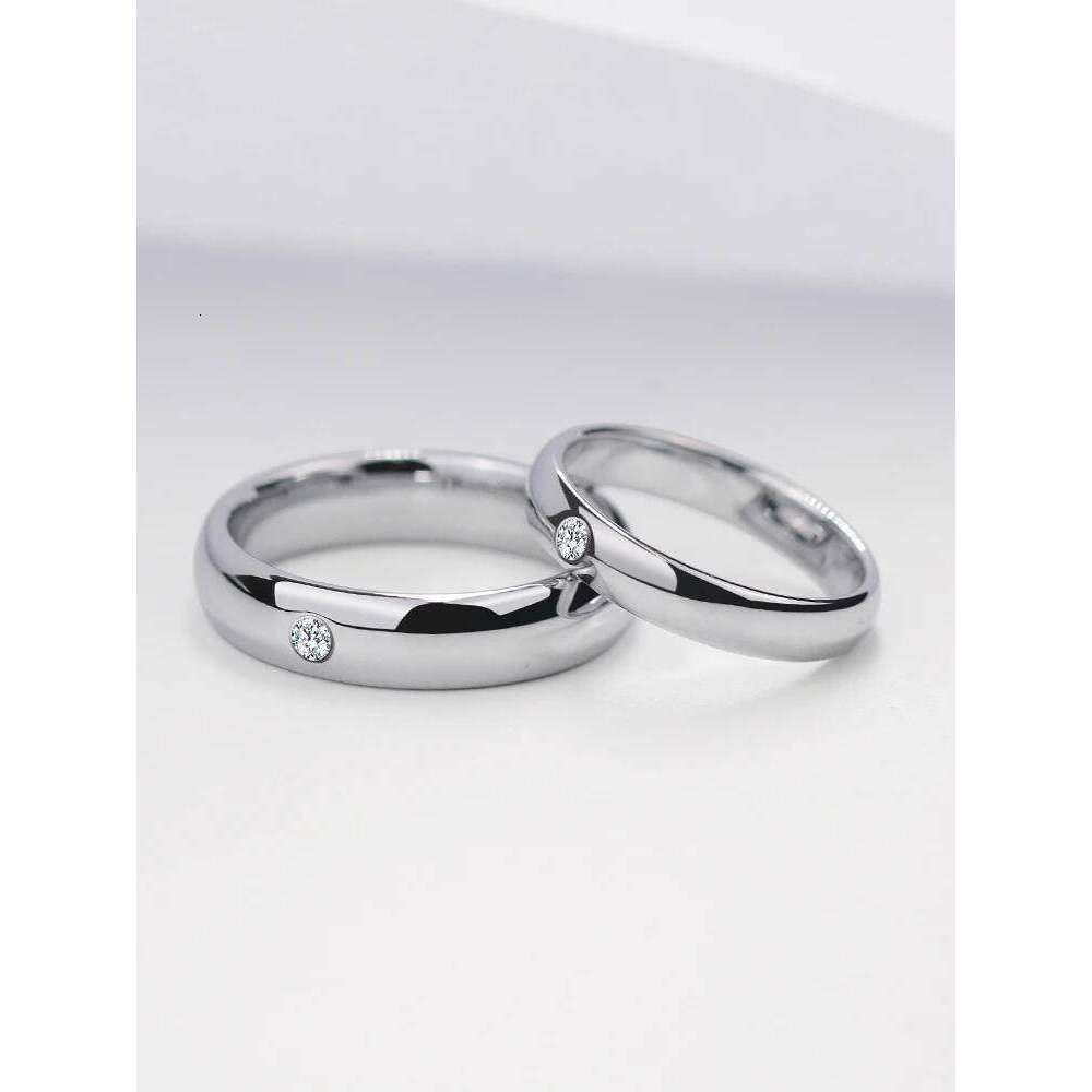 Romantic High Polished Tungsten Wedding Rings Set with CZ Stones for Couples 3.5mm/5mm Width Size 5-12 W260206