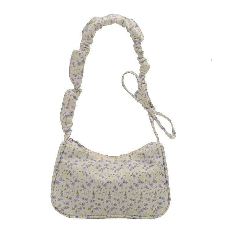 Floral Print Underarm Top Handle Bags Large Capacity Fashion Women's Simple Multi-functional Canvas Casual Shoulder Handbag Y260205