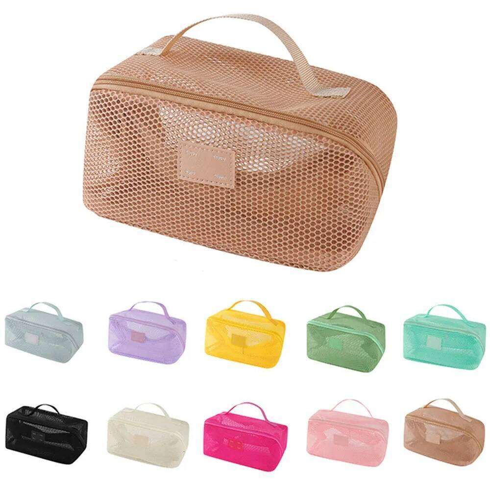 Portable Travel Toiletry Storage Women Organizer Bag Mesh Bags Large Capacity Tote Skincare Makeup Case Y260206