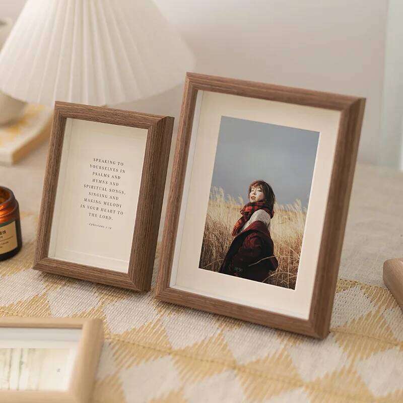 Nordic Wooden Creative Picture Holder Desktop Frame Photo Display Wedding Party Decor Frames Wall Pictures S260205
