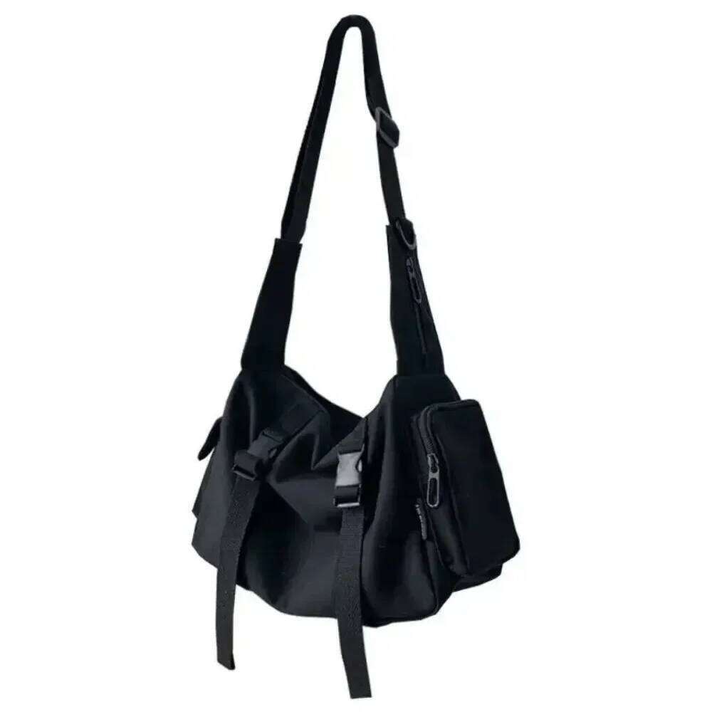 Canvas Crossbody for Women Youth Men Fashion Casual Large Capacity Handbags Shoulder Bags Solid Color Ladies Messenger Bag XJ260129