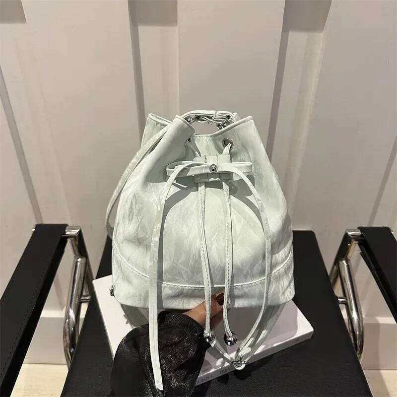 Trendy Women's Buet Crossbody Bag Dstring Design Versatile High Quali Small Size Faionable Casual ex Bapa Y260205