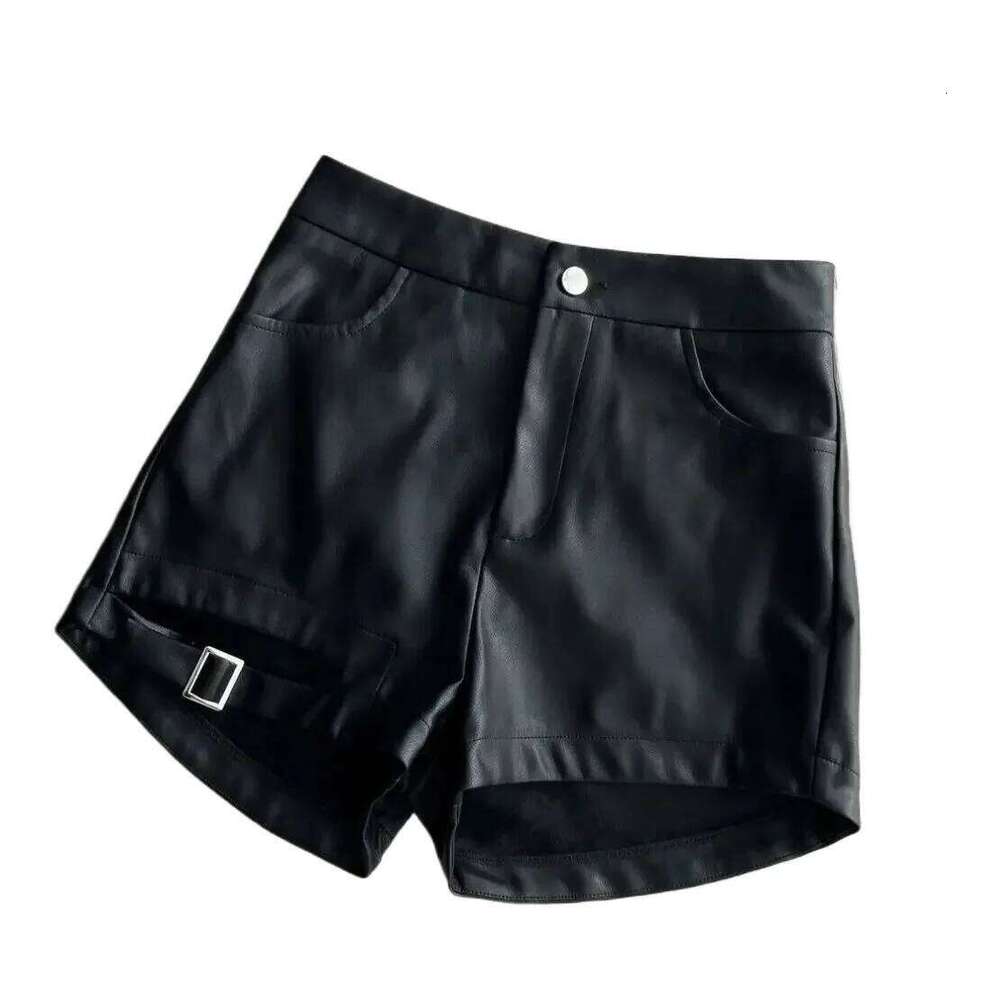Womens Casual Faux Leather Shorts C260206
