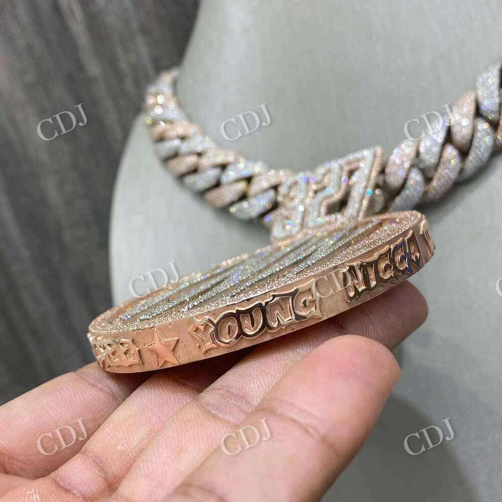 Luxury Customized Gold Hip Hop Jewelry Iced Moissanite Diamond YNW Letter Pendants Party Trendy Style Wholesale Price Pendant