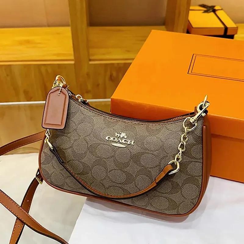 Shoulder Bag Designer Luxury Tabby Bag City Tote Bag For Women Fashion Leather Chain Crossbody Bags Top Quality Leather Bag Extended Chain Brown Bag