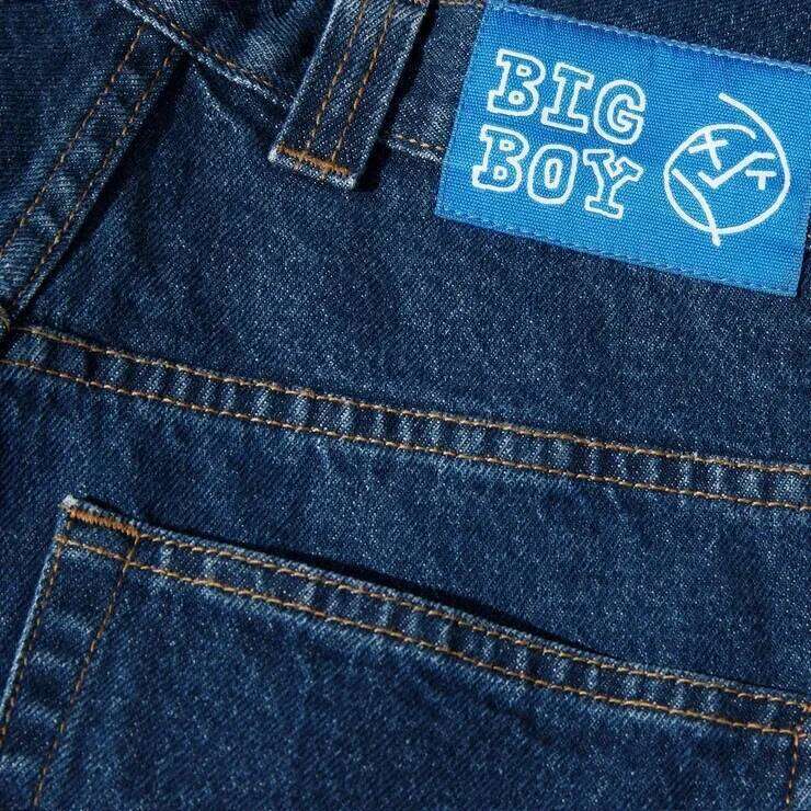 Big Boy New Y2K Retro Blue Casual Jeans Harajuku Hip Hop Cartoon Graphics Embroidered Baggy Shorts Mens Womens Streetwear C260206