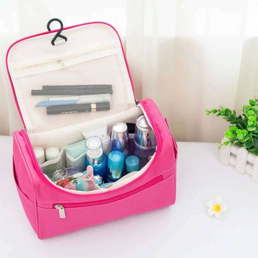 Women Large Waterproof Makeup Bag Zipper Hanging Design Lightweigh Portable Travel Cosmetic Organizer Wash Toiletry Case Unisex Y260206