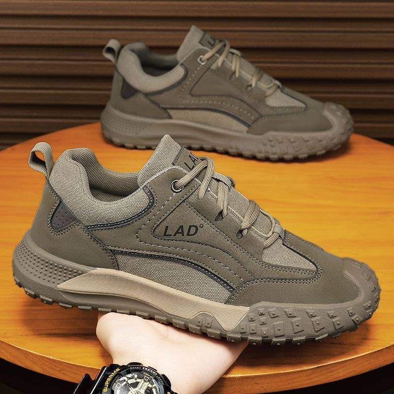 2025 Autumn Construction Site Thick Low Wear-Resistant Non-Slip Waterproof Oil-Proof Steel Toe-Free Work Shoes