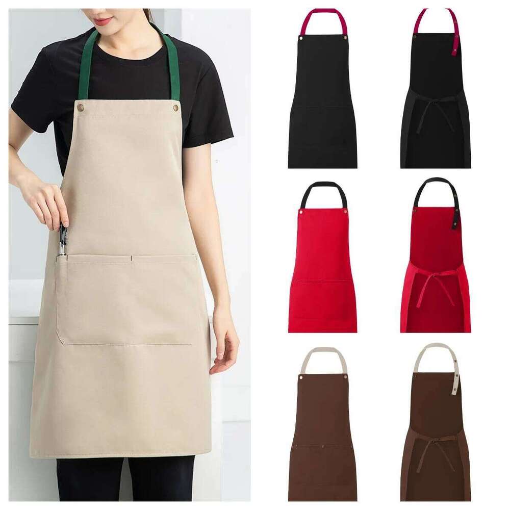 1 Piece Adjustable Chef with Pockets Men And Women Multi-Functional Work Apron for Restaurant Barbecue Cooking Baking S260205