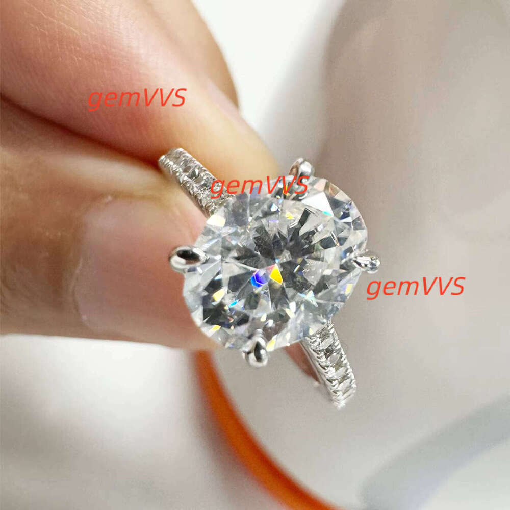 Bling 2.0Ct 1.0Ct Mossanite VVS Women Jewelry Gift 925 Sterling Silver GRA Certified Oval Cut Diamond Moissanite Engagement Ring