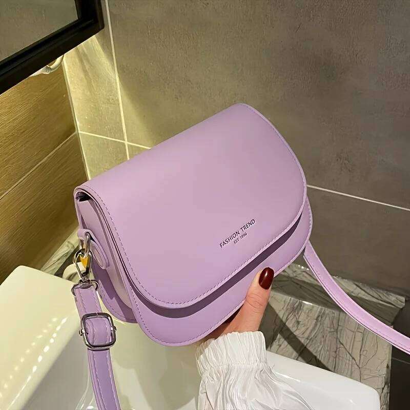 Fashionable Synthetic Leather Crossbody Womens Shoulder Bag, Simple Square Design, Adjustable Strap, Suitable for Daily Use XJ260129