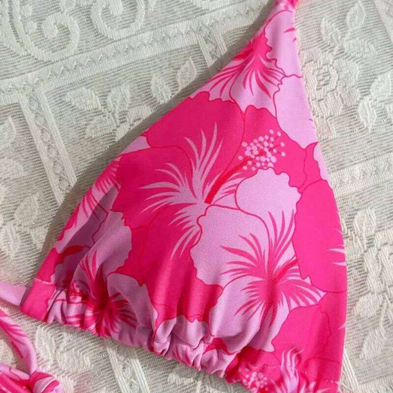 Sexy Strap Print Women Swimsuit Bikini Slim Fit Fairy Swimwear Bathing Female Beach Party Summer Outfit Z260206