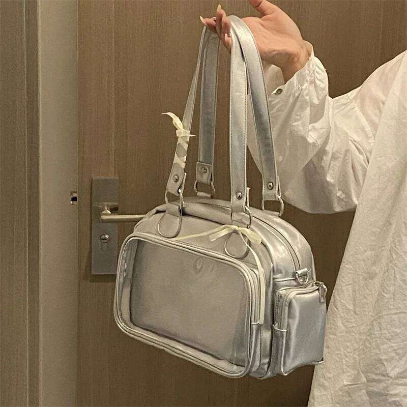 Preppy Style Ita Bag Commuter Underarm Sac Femme Japanese Transparent Bolsos De Mujer Daily Shoulder Bags for Woman Bolso Y260205