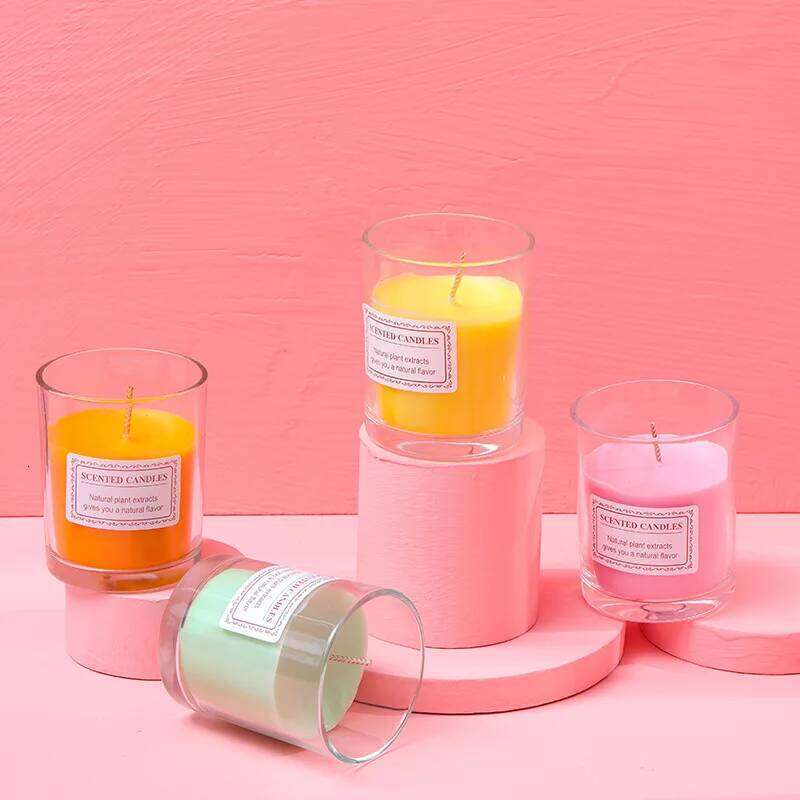 Colorful Long-Lasting Soybean for Girls Room Bedroom Indoor Home Use Aromatic Birthday Gift Handmade Decorative Candle S260205