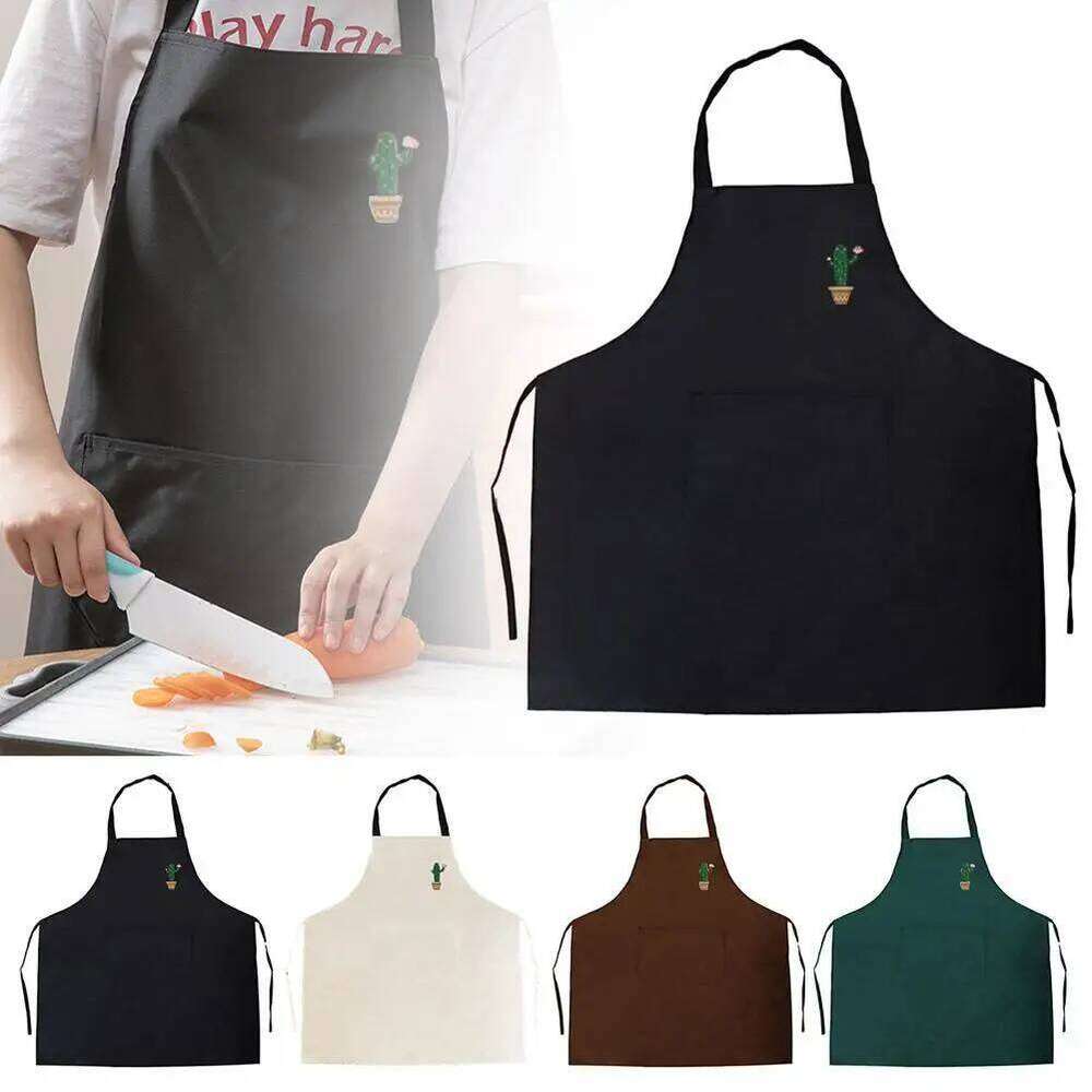 Personalized Women's Kitchen Woman Men Chef Work Apron for Grill Restaurant Bar Cafes Beauty Nails Studios Logo Design S260205