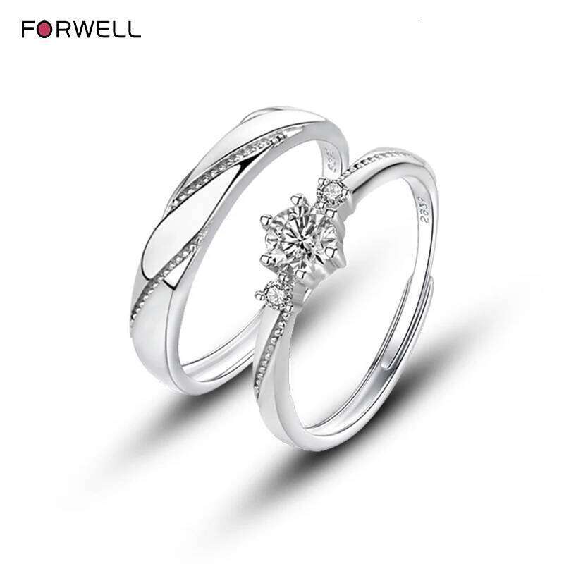 FORWELL Adjustable Rings Set Best Friends Chic Matching Couple Jewelry Unique Valentine's Day Birthday Gift for Her W260206