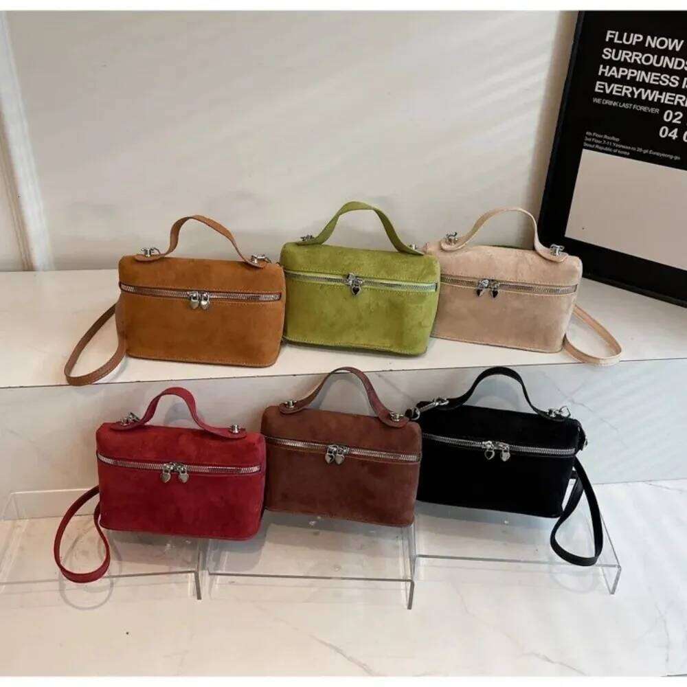 Retro Autumn Winter Matte Crossbody Suede Box Design Shoulder Pure Color Textured Evening Bags Women Handle Bag XJ260129