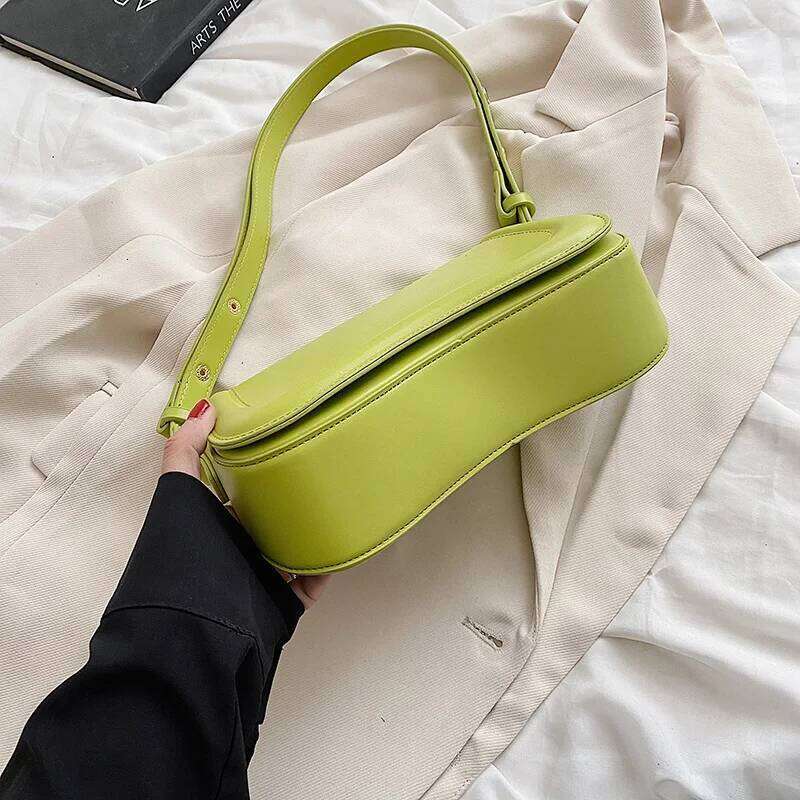 MOODS Flap Crossbody Bags For Women Pure Color PU Leather Armpit Shoulder Bag 2023 Latest Fashion Small Saddle Handbags Female Y260205