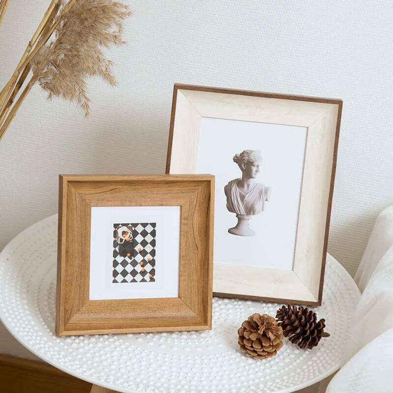 Minimalist Square Photo Versatile Display Album Wall Hanging Tabletop Use - Stylish Picture Frame for Home Decor S260205