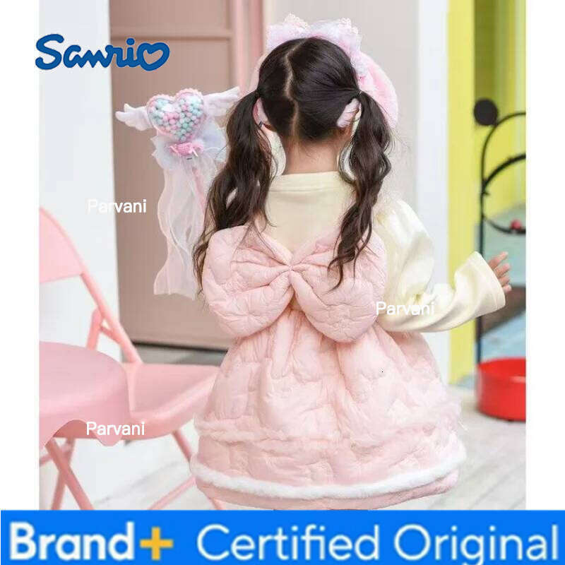 Sanrio Hello Kitty Lolita New Autumn Winter Girls Party Skirt Kids Dress Child Clothes Kawaii Anime Birthday Gift H260206 - view 7