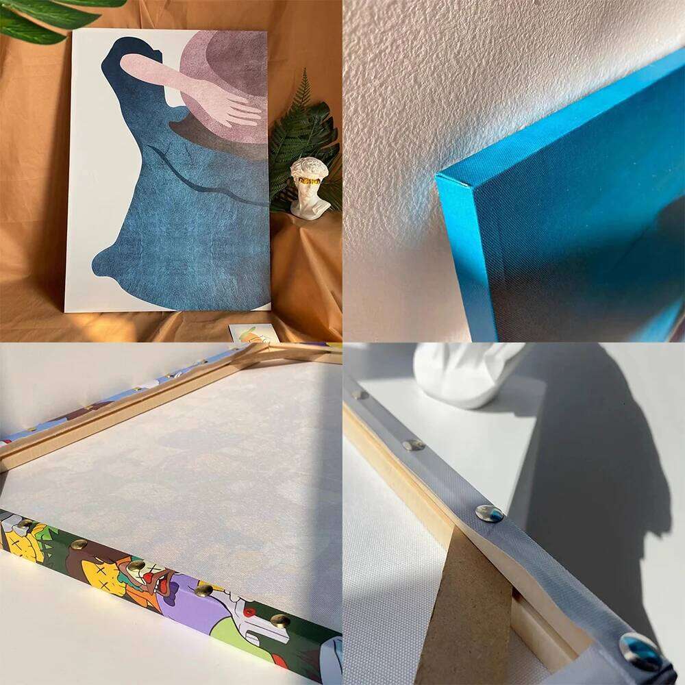 Various Sizes Natural Wooden Photo Oil Diamond Painting Frames Canvas Wood Wall Frame S260205