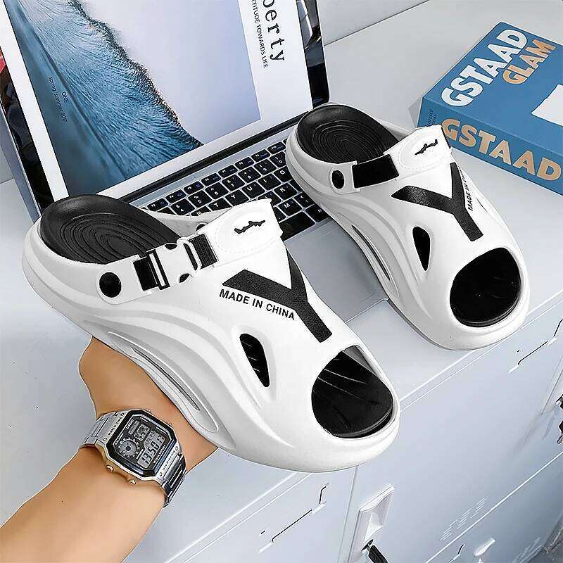 Summer Fashionable Versatile Comfortable Non Slip Beach Sandals Furniture Shower Outdoor Dual Use Men's Slippers