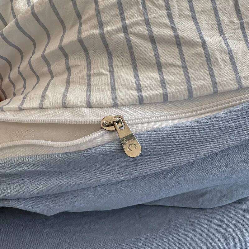 Soft Washed Bedding Set Striped Style Duvet with Quilt Cover Bedsheet Pillowcase 100% Cotton Bed Sheet Sets XJ260206