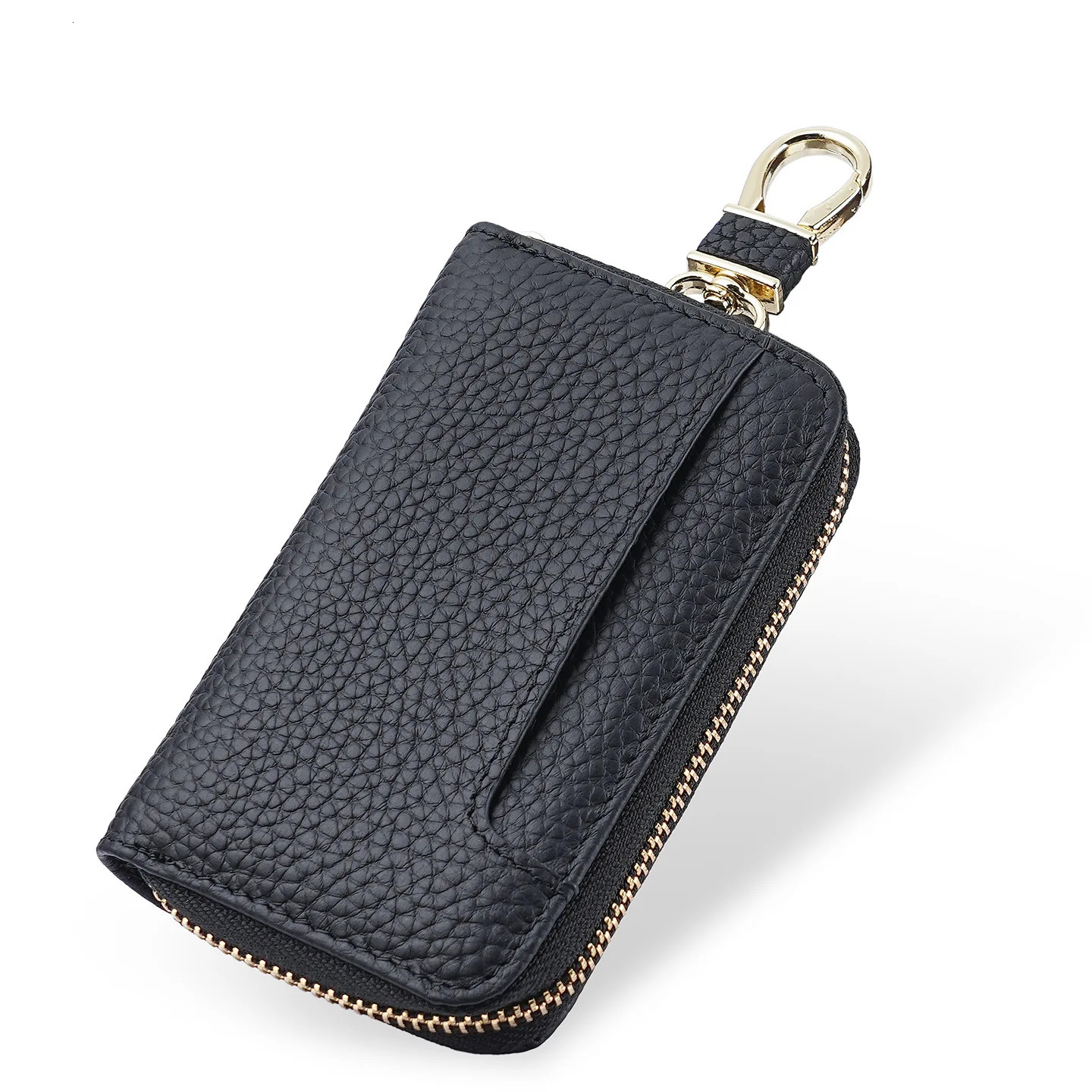 Men Genuine Leather Key Wallet Portable Car Key Pouch Bag Women Card Holder Case Zipper Coin Pocket Male Money Bag Key Organizer 260129